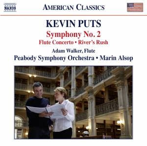 Puts Kevin - Symphony No. 2 / Flute Concerto i gruppen Externt_Lager / Naxoslager hos Bengans Skivbutik AB (2003498)