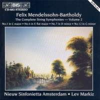 Mendelssohn Felix - Complete String Symphony Vol 2 i gruppen VI TIPSAR / Julklappstips CD hos Bengans Skivbutik AB (2006886)