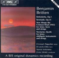 Britten Benjamin - Sinfonietta Op.1 i gruppen VI TIPSAR / Julklappstips CD hos Bengans Skivbutik AB (2006932)