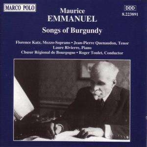 Emmanuel Maurice - Songs Of Burgundy i gruppen VI TIPSAR / Julklappstips CD hos Bengans Skivbutik AB (2008165)