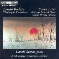 Kodaly Zoltan - Complete Piano Music /Liszt i gruppen VI TIPSAR / Julklappstips CD hos Bengans Skivbutik AB (2012803)