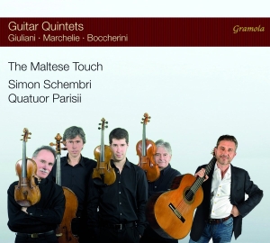 Quatuor Parisii Simon Schembri - The Maltese Touch - Guitar Quintets i gruppen VI TIPSAR / Julklappstips CD hos Bengans Skivbutik AB (2298908)