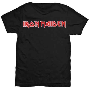 Iron Maiden - Logo Men's Black T Shirt i gruppen MERCH / T-Shirt / Rockoff_Nya April24 hos Bengans Skivbutik AB (2626312r)