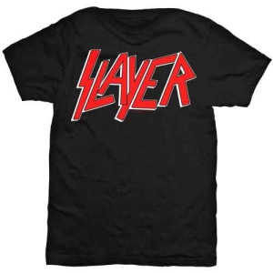 Slayer - Classic Logo Mens Black T Shirt i gruppen MERCHANDISE / T-shirt / Hårdrock hos Bengans Skivbutik AB (2628854)