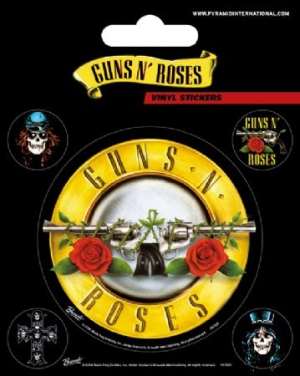 Guns N' Roses - Guns N' Roses (Bullet Logo) Stickers i gruppen CDON - Exporterade Artiklar_Manuellt / Merch_CDON_exporterade hos Bengans Skivbutik AB (3587720)