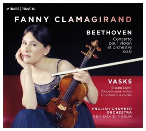 Fanny Clamagirand - Beethoven/Vasks: Concerto For Violin & Orch./Distant Li i gruppen CD / Klassiskt,Övrigt hos Bengans Skivbutik AB (3760919)