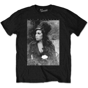 Amy Winehouse - Flower Portrait Uni Bl i gruppen MERCHANDISE / T-shirt / RnB-Soul hos Bengans Skivbutik AB (3822845r)