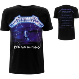 Metallica - Ride The Lightning Tracks Uni Bl T-Shirt i gruppen MERCHANDISE / T-shirt / Nyheter / Hårdrock hos Bengans Skivbutik AB (3827665r)