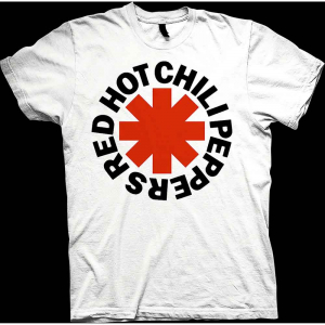 Red Hot Chili Peppers - Red Asterisk Uni Wht T-Shirt i gruppen MERCHANDISE / T-shirt / Pop-Rock hos Bengans Skivbutik AB (3834137r)