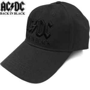Ac/Dc - Back In Black Bl Baseball Cap i gruppen MERCHANDISE / Keps / Hårdrock hos Bengans Skivbutik AB (3921735)