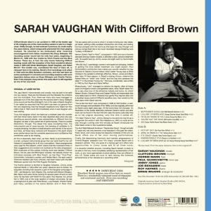 Sarah Vaughan - With Clifford Brown i gruppen VI TIPSAR / Julklappstips Vinyl hos Bengans Skivbutik AB (3924374)