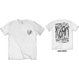 Korn - Scratched Type Uni Wht T-Shirt i gruppen MERCHANDISE / T-shirt / Nyheter / Hårdrock hos Bengans Skivbutik AB (3943037r)