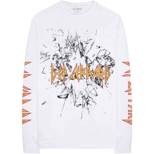 Def Leppard - Shatter Uni Wht Longsleeve i gruppen MERCHANDISE / T-shirt / Nyheter / Hårdrock hos Bengans Skivbutik AB (3943259r)