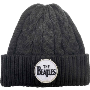 The Beatles - Beanie Hat: Drum Logo (Cable Knit) i gruppen MERCHANDISE / Merch / Pop-Rock hos Bengans Skivbutik AB (4018730)