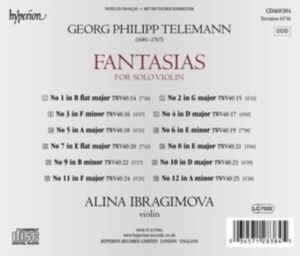 Telemann Georg Philipp - Fantasias For Solo Violin i gruppen Externt_Lager / Naxoslager hos Bengans Skivbutik AB (4184324)
