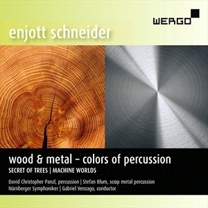 Schneider Enjott - Wood & Metal – Colors Of Percussion i gruppen VI TIPSAR / Julklappstips CD hos Bengans Skivbutik AB (4187372)