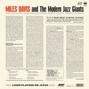 Miles Davis - And The Modern Jazz Giants i gruppen VINYL / Jazz hos Bengans Skivbutik AB (4219777)