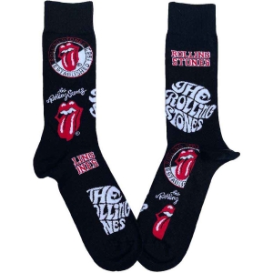 Rolling Stones - Logos Uni Bl Socks (Eu 40-45) i gruppen MERCHANDISE / Merch / Pop-Rock hos Bengans Skivbutik AB (4225955)