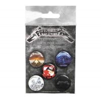 Metallica - Button Badge Set Albums 1983-1991 i gruppen MERCHANDISE / Merch / Hårdrock hos Bengans Skivbutik AB (4231088)