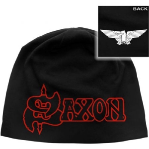 Saxon - Saxon Unisex Beanie Hat: Logo & Eagle (Back Print) i gruppen ÖVRIGT / MK Test 7 hos Bengans Skivbutik AB (4233073)
