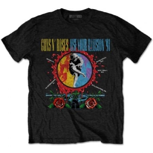 Guns N' Roses - Guns N' Roses Unisex T-Shirt: Use Your Illusion Circle Splat i gruppen ÖVRIGT / MK Test 5 hos Bengans Skivbutik AB (4235294r)