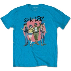 Gorillaz - Gorillaz Unisex T-Shirt: Group Circle Rise i gruppen ÖVRIGT / MK Test 5 hos Bengans Skivbutik AB (4235545r)