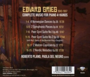 Grieg Edvard Hagerup - Grieg: Complete Music For Piano 4-H i gruppen CD / Klassiskt hos Bengans Skivbutik AB (4255656)