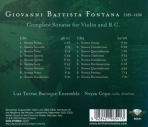 Fontana Giovanni Battista - Fontana: Complete Sonatas For Violi i gruppen Externt_Lager / Naxoslager hos Bengans Skivbutik AB (4255685)