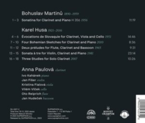 Husa Karel Martinu Bohuslav - Husa & Martinu: Music For Clarinet i gruppen Externt_Lager / Naxoslager hos Bengans Skivbutik AB (4261633)