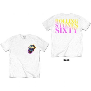 The Rolling Stones - Unisex T-Shirt: Sixty Gradient Text (Back Print) i gruppen ÖVRIGT / MK Test 5 hos Bengans Skivbutik AB (4285436r)