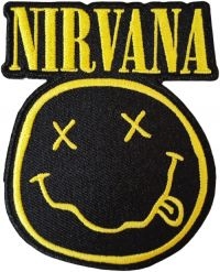 Nirvana - Smiley Face Cut Out Patch (9,1 X 7, i gruppen MERCHANDISE / Merch / Hårdrock,Pop-Rock hos Bengans Skivbutik AB (4294313)