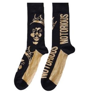 Biggie Smalls - Gold Crown Uni Bl Socks (Eu 40-45) i gruppen MERCHANDISE / Strumpor / Hip Hop-Rap hos Bengans Skivbutik AB (4314439)