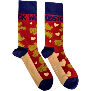 Woodstock - Birds & Hearts Uni Red Socks (Eu 40-45) i gruppen MERCHANDISE / Strumpor / Pop-Rock hos Bengans Skivbutik AB (4314444)
