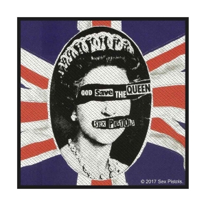 Sex Pistols - God Save The Queen Retail Packaged Patch i gruppen MERCHANDISE / Tygmärke / Punk hos Bengans Skivbutik AB (4359389)