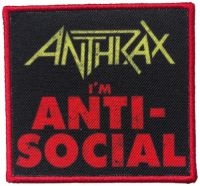 Anthrax - Patch Anti-Social (7,6 X 8,1 Cm) i gruppen MERCHANDISE / Accessoarer / Hårdrock hos Bengans Skivbutik AB (4379907)