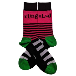 Yungblud - Logo & Stripes Uni Bl Socks (Eu 40-45) i gruppen MERCHANDISE / Merch / Pop-Rock hos Bengans Skivbutik AB (4395729)