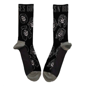 Guns N Roses - Skulls Band Monochr..Uni Bl Socks (Eu 40 i gruppen MERCHANDISE / Merch / Hårdrock hos Bengans Skivbutik AB (4399087)