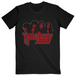 Thin Lizzy - Unisex T-Shirt: Band Photo Logo (XX-Large) i gruppen ÖVRIGT / MK Test 6 hos Bengans Skivbutik AB (4401216)