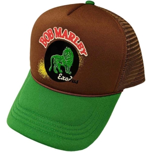 Bob Marley - Exodus Lion Brown/Green Mesh-Back C i gruppen MERCHANDISE / Accessoarer / Reggae hos Bengans Skivbutik AB (4408508)