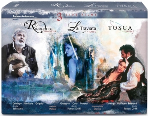 Plácido Domingo Orchestra Sinfonic - La Traviata Rigoletto Tosca (4 Dv i gruppen ÖVRIGT / Musik-DVD & Bluray hos Bengans Skivbutik AB (5503266)