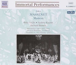 Massenet Jules - Massenet: Manon i gruppen VI TIPSAR / Julklappstips CD hos Bengans Skivbutik AB (5510026)