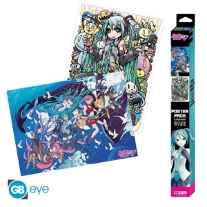 Hatsune Miku - Set 2 Posters Chibi 52X38 i gruppen MERCHANDISE / Merch / Film-Musikal hos Bengans Skivbutik AB (5510707)