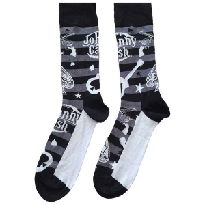 Johnny Cash - Guitars 'N Guns Uni Bl Socks (Eu 40-45) i gruppen MERCHANDISE / Strumpor / Country hos Bengans Skivbutik AB (5516823)