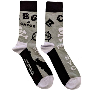 Cbgb - Logos Uni Grey Socks (Eu 40-45) i gruppen MERCHANDISE / Merch / Hårdrock,Övrigt hos Bengans Skivbutik AB (5521723)