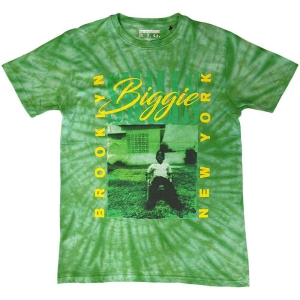 Biggie Smalls - 90'S Nyc Uni Green Dip-Dye i gruppen MERCHANDISE / T-shirt / Hip Hop-Rap hos Bengans Skivbutik AB (5529454r)