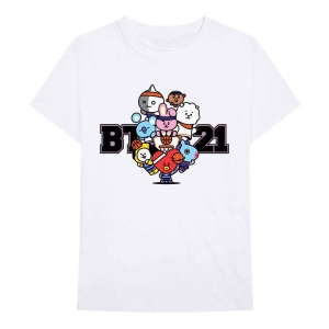 Bt21 - Dream Team Uni Wht i gruppen MERCHANDISE / T-shirt / K-Pop hos Bengans Skivbutik AB (5530783r)