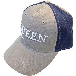 Queen - Logo Grey/Navy Baseball C i gruppen MERCHANDISE / Merch / Pop-Rock hos Bengans Skivbutik AB (5532991)