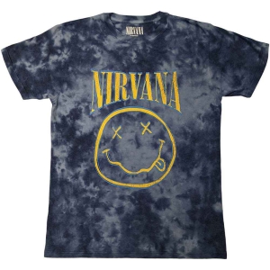 Nirvana - Smiley Blue Stroke Uni Blue Dip-Dye    i gruppen MERCHANDISE / T-shirt / Hårdrock hos Bengans Skivbutik AB (5534154r)