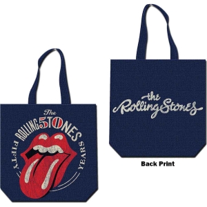 Rolling Stones - 50Th Anniversary Cotton Tote B i gruppen MERCHANDISE / Merch / Pop-Rock hos Bengans Skivbutik AB (5535686)
