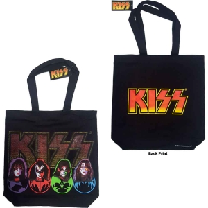 Kiss - Faces & Logo Cotton Tote B i gruppen MERCHANDISE / Merch / Hårdrock hos Bengans Skivbutik AB (5535716)